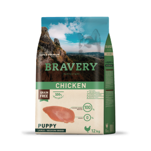 Bravery Chicken Puppy Large/Medium Breeds 12 Kg