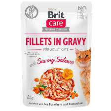 Brit Cat Fillets in gravy with sabory salmón 85 gr