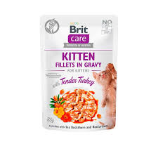 Brit Cat Fillets in Gravy Kitten Turkey 85 Gr