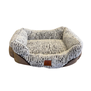 CAMA PERRO ACOLCHADA CAFÉ L 70 60 20 CM