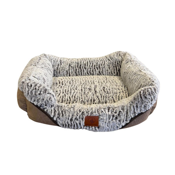 CAMA PERRO ACOLCHADA CAFÉ L 70 60 20 CM