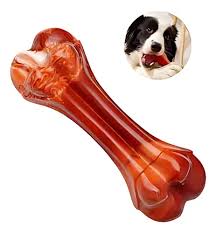 Hueso De Nylon Resistente Aroma A Tocino Para Perros 22cm Rojo