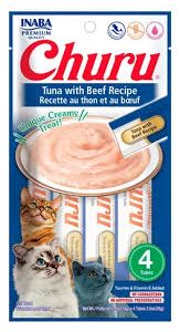 INABA Churu Gato Sabor Atún  y Carne 4 Tubos
