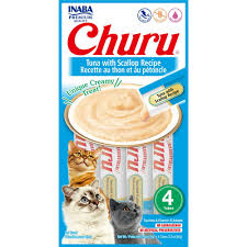 INABA Churu Gato Sabor Atún  y Ostiones 4 Tubos
