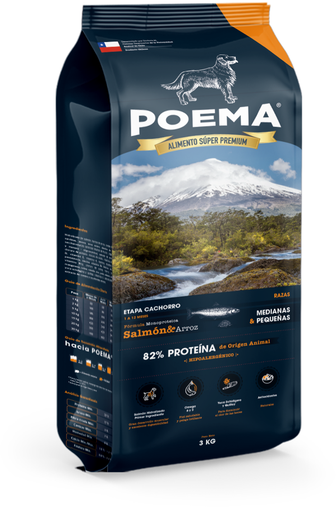 Poema Hipoalergénico Cachorro Salmón & Arroz 3 kg